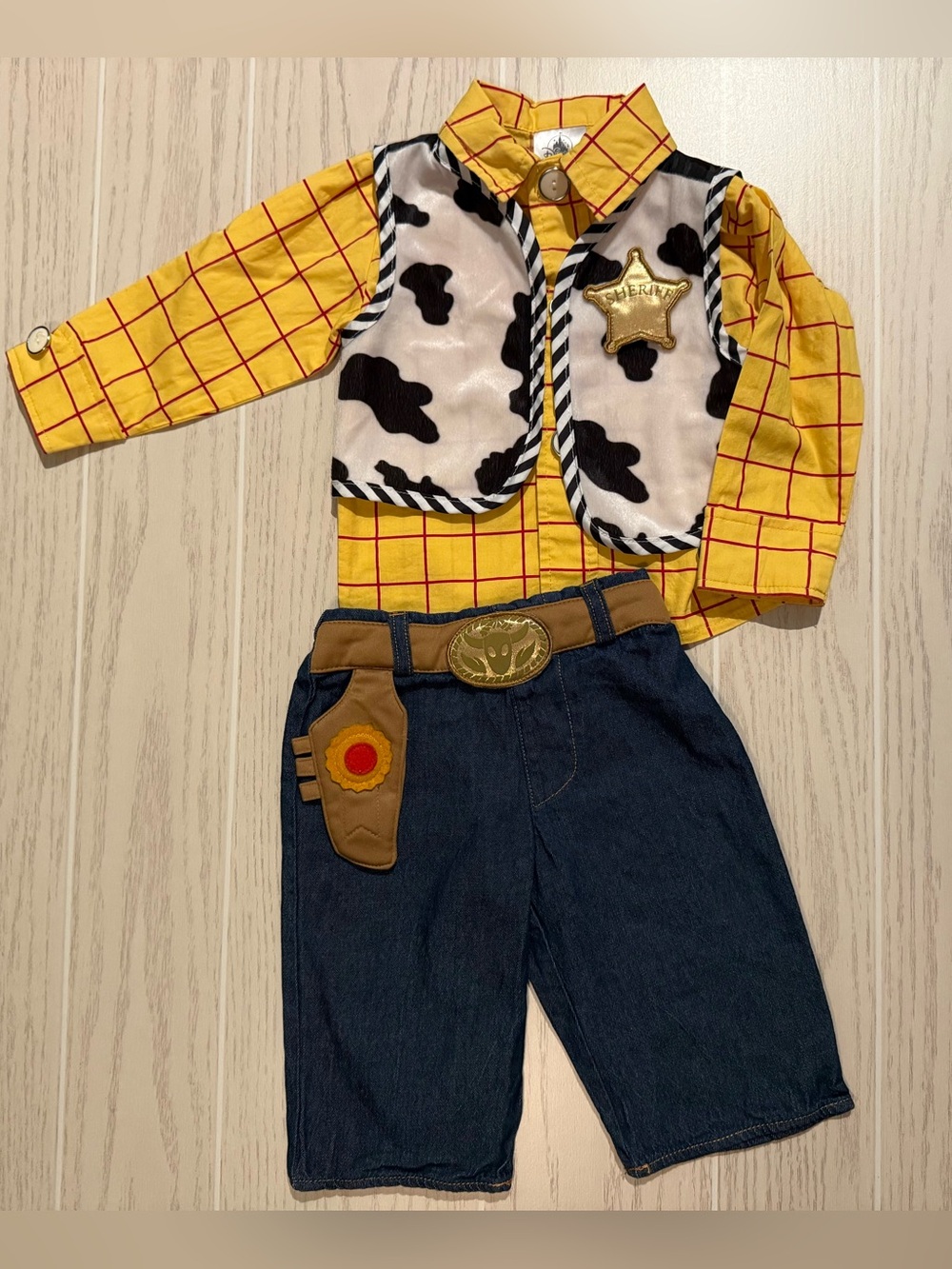 Disney Toy Story Woody 3 Piece Baby Outfit Size 12-18M Western Cowboy Sheriff